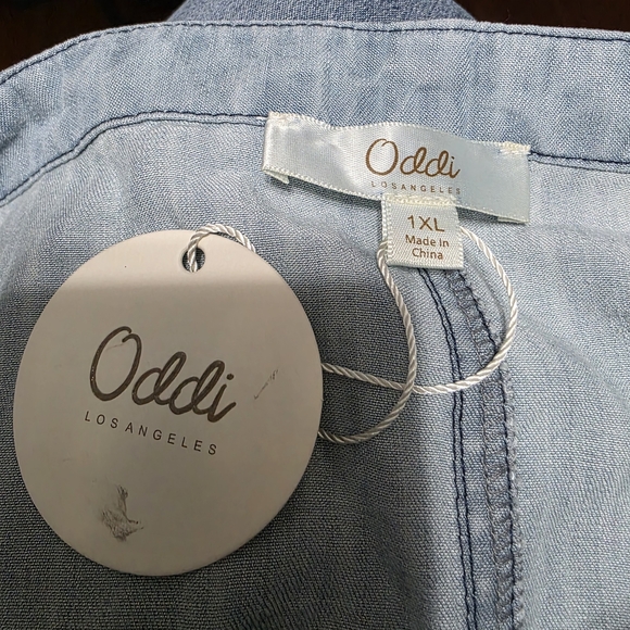 Light Blue Wide Leg Jumpsuit - Picture 7 of 8